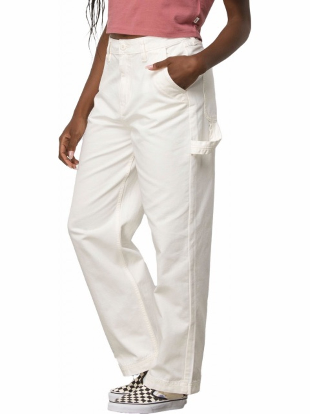 Vans women’s carpenter pants, white, size 27 - Picture 3 of 6